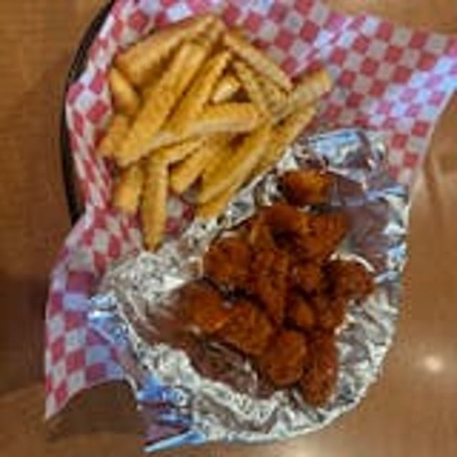 Buffalo Chicken Tenders and Fries.
