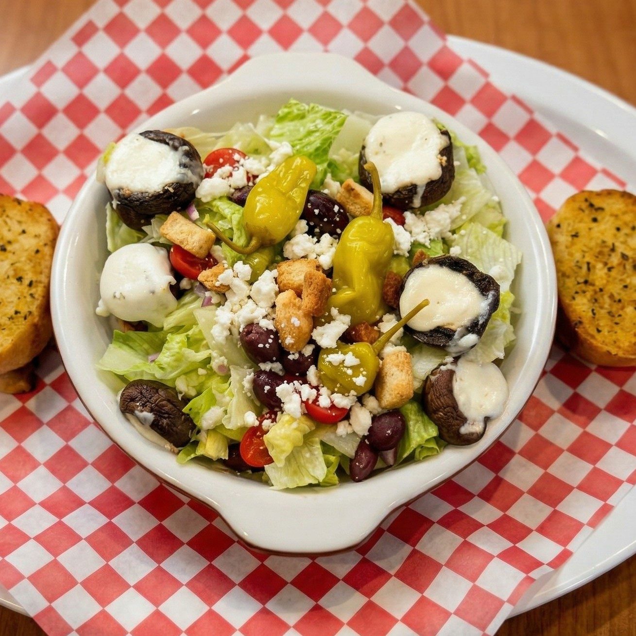 Stuffed Mushroom Salad.
