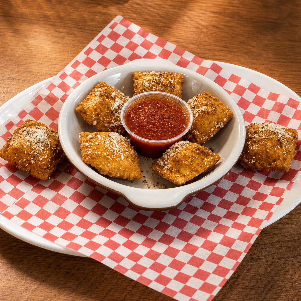 Fried Cheese Ravioli.