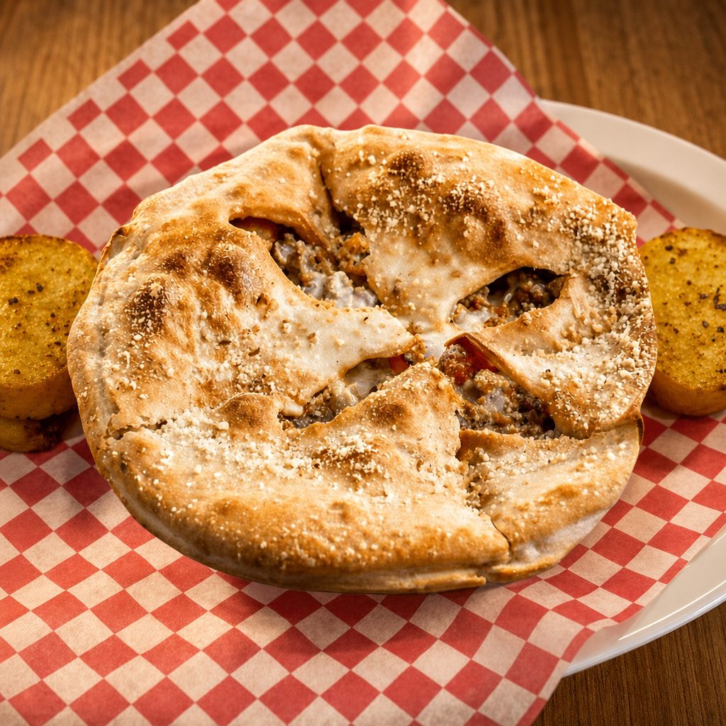 Fugheddaboutit Pizza.